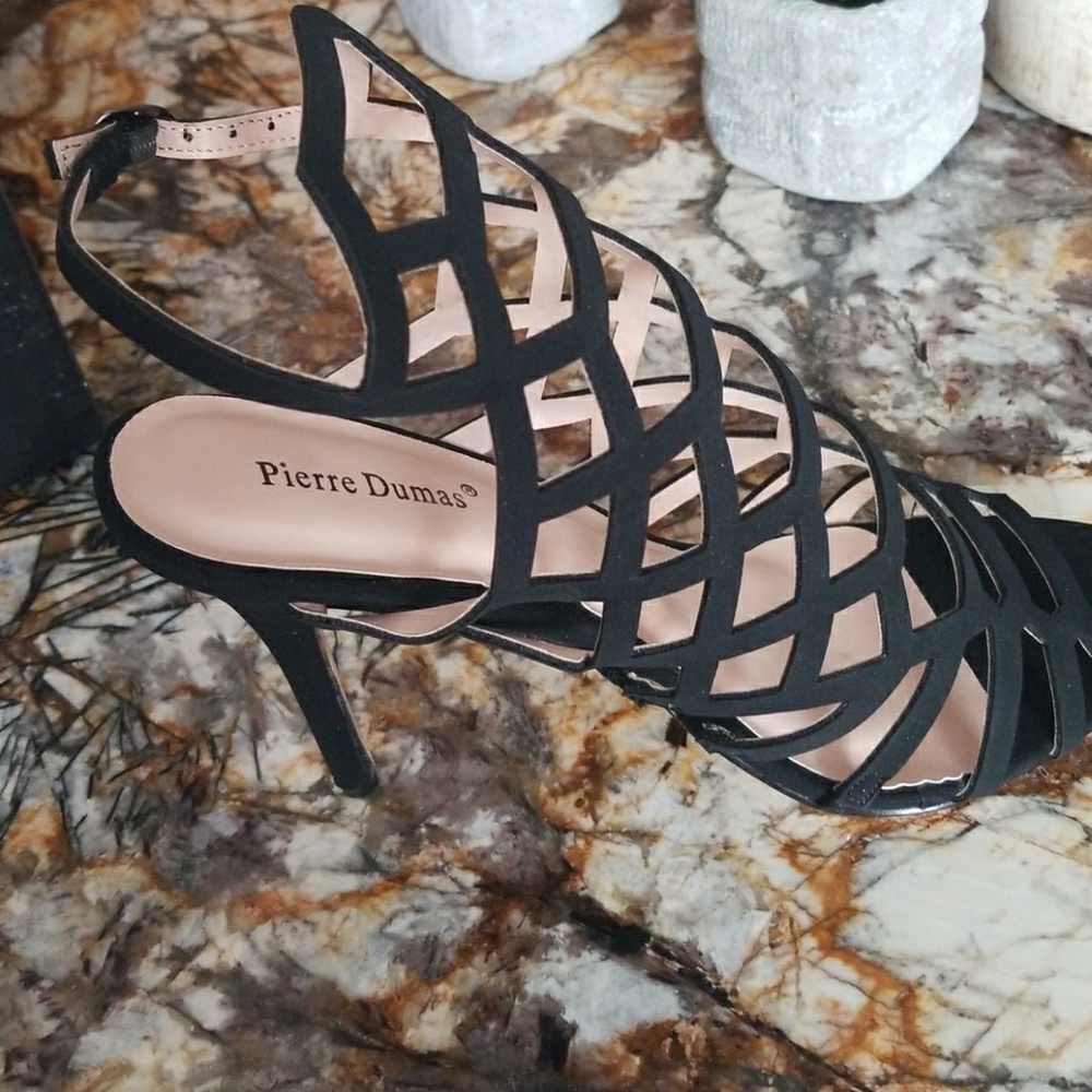 Black caged heels. Various sizes. - Picture 5 of 5